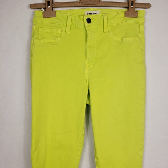 L'agence Margot lime green skinny ankle pants - Picture 4 of 7